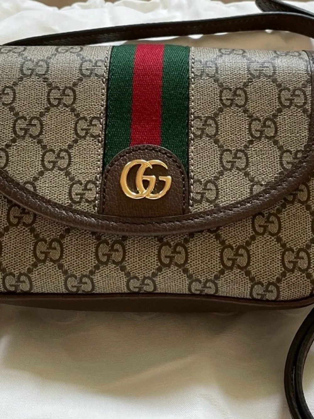 AUTHENTIC GUCCI OPHIDIA MINI SHOULDER BAG - Picture 1 of 12